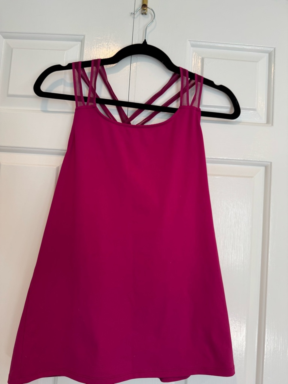 Fabletics Bright Magenta Strappy Workout Tank